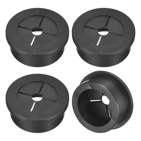 uxcell 4 Pcs Cable Cord Grommet - 1-1/8 Inch Desk Grommet, Flexible Rubber Wire Hole Cover for Office Computer Desk