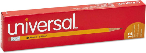 Universal UNV55400 HB #2 Woodcase Pencil - Yellow Barrel/Black Lead (1-Dozen)