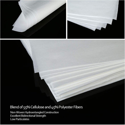 Cleanroom Wipes Nonwoven Wipers, Cellulose/Polyester Blend, 12" x 12", Bag of 150 Pcs for Lab, Electronics,