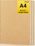 EUSOAR Graph Journal, 3 Packs Large A4, 8.5" x 11", 40 Sheets/80 Pages, 100gsm Thick Paper, Kraft Sketchbook