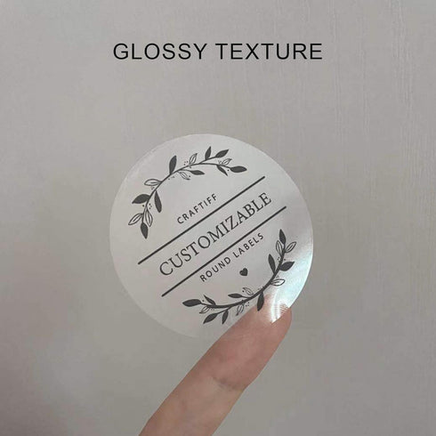 Round Labels Stickers 2 Inches, Transparent Printable Vinyl for Laser Printer, Waterproof Clear Sticker Paper