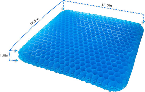 5 STAR SUPER DEALS 1.8" Honeycomb Cooling Gel Support Seat Cushion with Non-Slip Breathable Cover Thick - Ergonomic