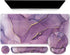 iCasso Purple Mouse Pad with Wrist Support - 4in1 XXL Large Gaming Mousepad + Keyboard Wrist Rest + Coaster