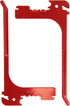 Wall Control 2 Pack Red 6in Reach Extended Slotted Hooks - Rust Resistant Metal Pegboard Hooks for Garage Tool Storage