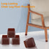 36Pcs Brown Square Chair Leg Floor Protectors, High Elastic Felt Furniture Pads for Hardwood Floors, Silicone Floor