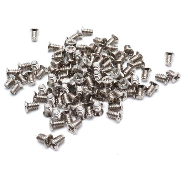 Xiaoyztan 100Pcs #6-32 Cross Drive Flat Head Machine Screw, 3.5mm Full Thread Fastener for PC Cases