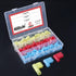 Hilitchi 110pcs 22-18 18-14 12-10 Gauge Nylon Flag Spade Female Insulated Quick Disconnects Connector Assortment