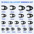 ZKTOOL 3/8” and 1/2” Drive Jumbo Crowfoot Flare Nut Wrench Set, 19PC Metric Tool, 8 to 32 mm Sizes