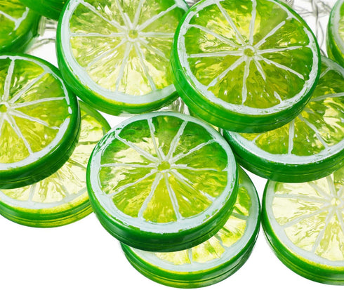Vibrant Lime Slice LED String Lights for Outdoor Decor