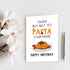 Qiliji Funny Pasta Birthday Card for Him Her, Humorous Pun Birthday Card for Italian Relative Friend Coworker, Older