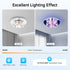 YUASDUU K9 Bulbs Modern Crystal Ceiling Lamps, LED Flush Mount Chandelier Blue-Warm White Pendant Lighting Fixture