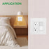 2 Pack 2-Gang Screwless Decorator/Rocker Wallplate Faceplate Cover for Outlet & Switch, Plus-Size, Glossy-White
