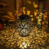 EXCMARK 2 Pack Outdoor Solar Hanging Lantern Lights Metal LED Decorative Lamp