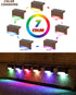 8Pack Solar Deck Lights,Waterproof Color Changing Solar Fence Lights,Solar Lights Outdoor for Pool,Fence,Step, Patio,Deck, Backyard, by EDDORUNNING