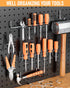 INCLY 1/4" Pegboard Hooks Set, 206PCS Heavy Duty Peg Hook Hanger for Craft Assortment Garage Organizer