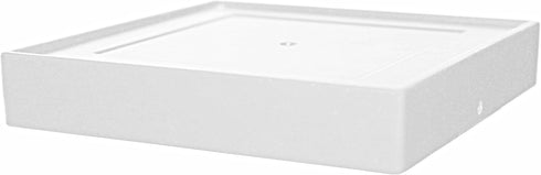 Classy Caps TRA45W Base Imperial Aluminum, 4.5" x 4.5", White