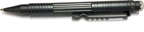 Uzi Tactical Pen, Ultra Durable Aircraft Aluminum with DNA Catcher, Real Ballpoint, Gun Metal