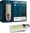 4 Pack BlueStars 10W (100 Watt Equivalent) LED Tubular Corn Light Bulbs, 1100 Lumens, 6000K Cool White, E26/E27