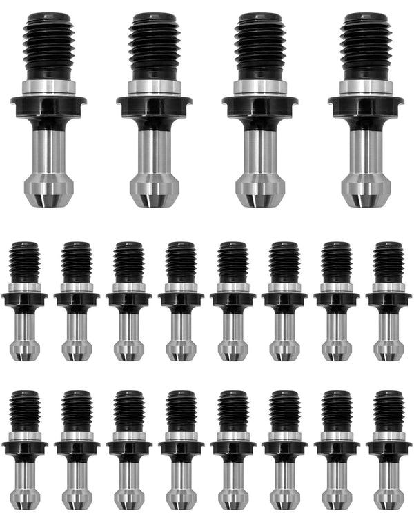 QWORK Heavy Duty CAT40 45° Pull Stud Retention Knob Set for HAAS CAT 40 CNC Tool Holders