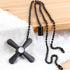 heynsgu 2Pack 3mm 14in, Bulb Black Ceiling Fan Pull Chains, Diameter Beaded Decorative Light Pull Chain Pendant