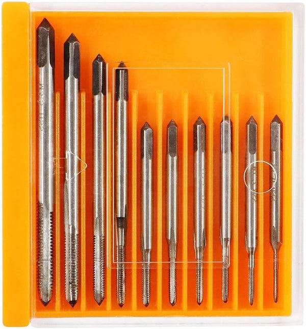 10 Pcs Micro Taps for Clocks and Watches, Metric Straight Flute Coarse Thread Design