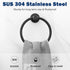 NearMoon Bath Towel Ring, Modern Round Hand Towel Holder for Bathroom, Wall Mounted (Matte Black)