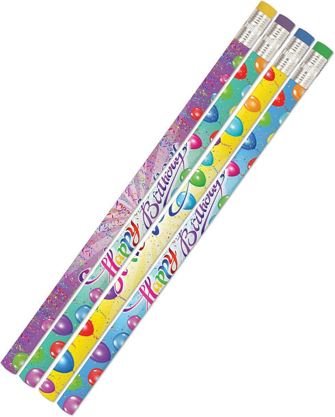 Musgrave Pencil Company Happy Birthday Rainbow Pencil - Pack of 12