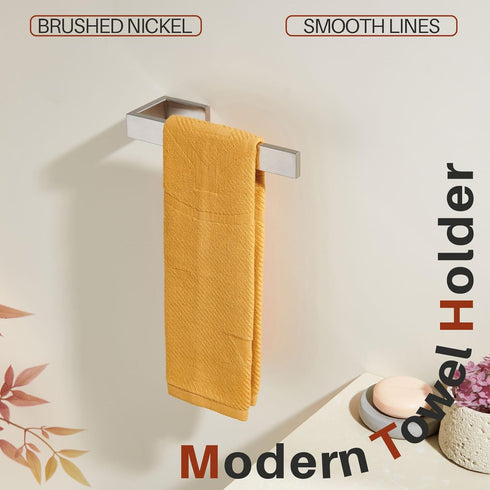 KOKOSIRI Brushed Nickel Hand Towel Bars, Wall Mount Kitchen Towel Rack Bathroom Hardware