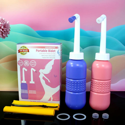 2PCS Portable Bidets with Water Seal Cap - 15oz Peri Bottle for Postpartum Care