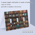 YETTASBIN 3-gang 6 Library Bookshelf Toggle Light Switch Cover, Unbreakable Wall Plate Cover with Screws for Living