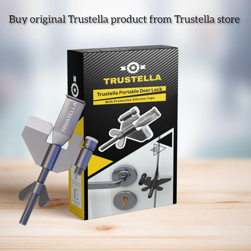 (1, Original Trustella Heavy-Duty Portable Door Lock - Stainless Steel Security Device for Enhanced Safety - Ideal