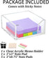 Clear Acrylic Sticky Notepad Holder, 3.94" x 3.94" x 1.77" for Office Desk Accessories, Acrylic Sticky Note Dispenser