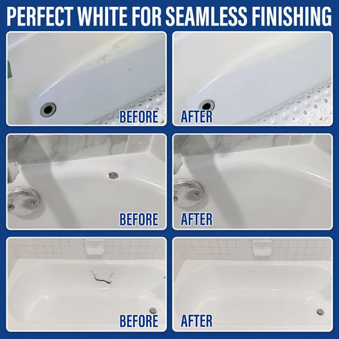 Porcelain Repair Kit for Sink & Tub, White Chip Repair Kit, Quickly Fix Cracks, Holes & Scratches with Super Adhesion