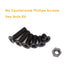 BinifiMux 220pcs M4 Flat Head Screws and Hex Nuts - Phillips Countersunk Machine Screws Assortment for DIY
