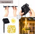 kemooie 2 Packs Solar String Lights, 200 LED 66FT Warm White Fairy Lights with 8 Twinkle Modes, Waterproof for Outdoor,