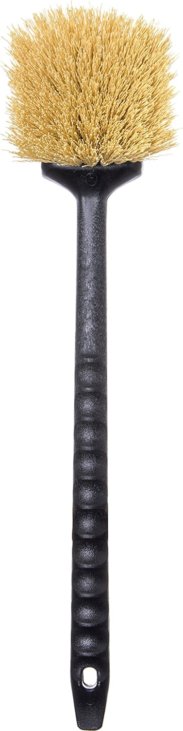 SPARTA 36505L00 20 Inches Plastic Utility Brush, Scrub Brush with Long Handle for Kitchen, Home, Black