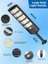 6500K IP67Waterfroof, 240PCS 5730LEDs Solar Street Light Outdoor Solar Flood Lights Outdoor Dusk to Dawn, Security