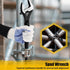 4-Piece Set 10" 12" 16" sets GRENPRO Adjustable Spud Wrench with Gloves, Large Crescent Plumbers Wrenches for Crowbar