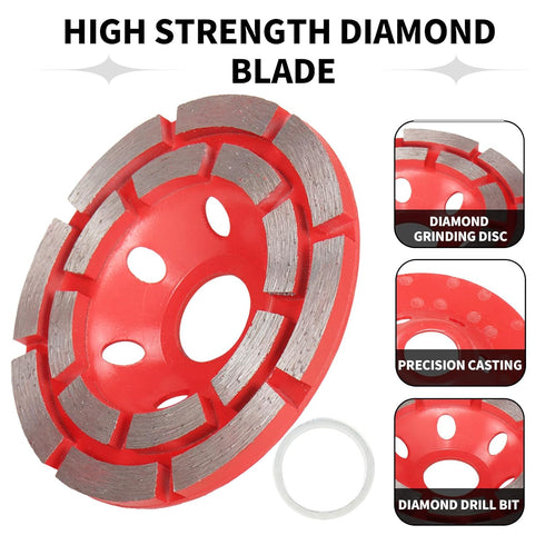 Diamond Concrete Grinding Wheel 4 1/2 Inch for Angle Grinder, Arbor Hole 7/8"-5/8" for Grinding and Polishing Concrete