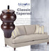 Btowin 8 Inch 20cm Legs,4Pcs M8 / Solid Wood Furniture Couch Legs Wooden Bun Feet Sofa Feet with Threaded Hanger Bolts