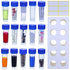 5ML Plastic Vials with Caps, Graduated Test Tubes, Silicone Seal for Fountain Pen Ink, Lab Sample Storage