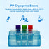 2in 25 Well PP Cryogenic Boxes, Microtube Storage Box, Tube Laboratory Storage Freezer Boxes, 5 Pcs