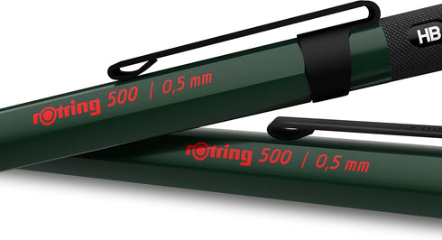 Rotring 500 Mechanical Pencil, 0.5mm, Green Barrel.