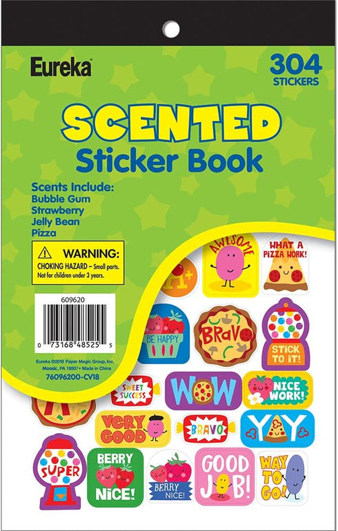 Eureka 609620 Motivational Stickers for Teachers, Parents, and Children - Multicolor, 302 Pieces, Scented