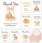 C2U Baby Shower Thank You Cards for Girl - 48 Pack with
