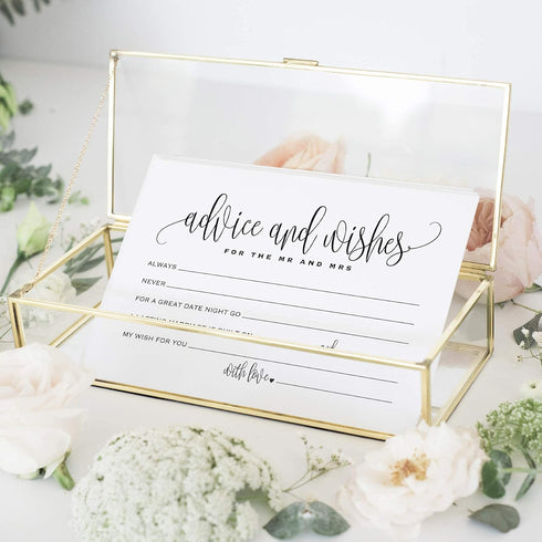 Bliss Collections Mad Libs Advice and Wishes Cards for Newlyweds, Pack of 50, 4x6 Cards for Wedding Reception