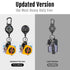 Upgraded Heavy Duty Retractable Keychain, MNGARISTA 2 Pack with Belt Clip & Carabiner, 31.5" Stainless Steel Cable
