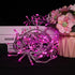 100 8 8 Pink Christmas String Lights - LED Pink String Lights Plug in for Tree, Bedroom, Wedding, Indoor/Outdoor