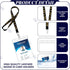 Kosiz 25 Set VIP Badge Lanyards with 4 x 6 Inch Clear Credential Holders, Breakaway Black Lanyard for Events