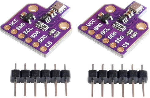 2 Pcs BME680 CJMCU-680 Temperature and Humidity Pressure Sensor Module, Low Power Gas, Ultra-Low Pressure Sensor